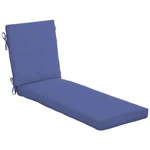 21 in. x 47 in. CushionGuard One Piece Outdoor Chaise Lounge Cushion in Sail Blue