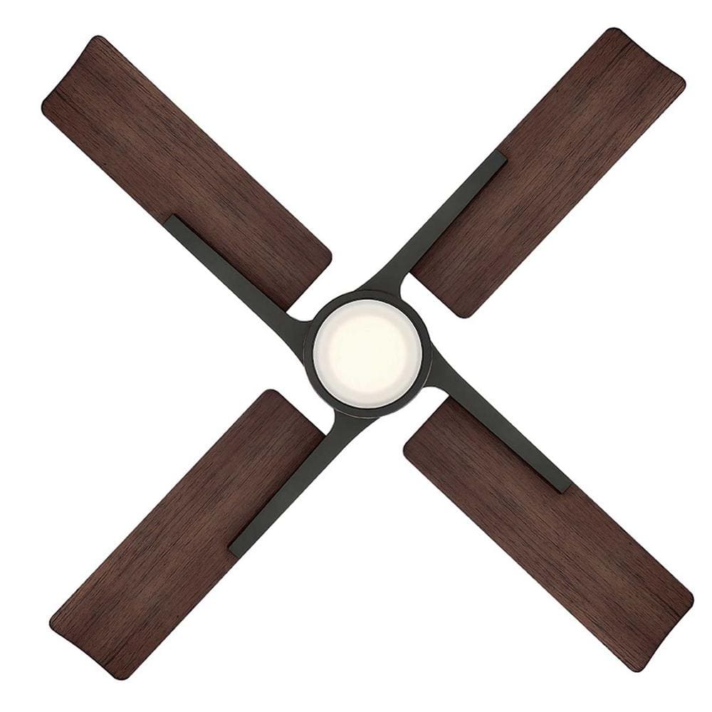 Cervantes 56" Dark Walnut Smart Ceiling Fan with LED Light