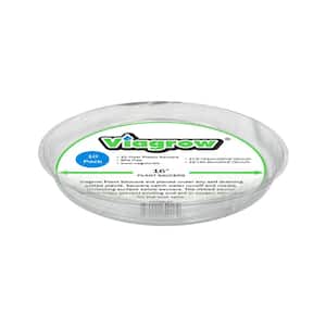 17 in. Clear Plastic Saucer (10-Pack)