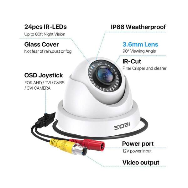 Anpviz 5MP Analog CCTV Camera, HD 4-in-1(TVI/AHD/CVI/CVBS), 4X