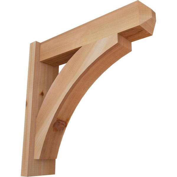 Ekena Millwork 6 in. x 22 in. x 22 in. Western Red Cedar Thorton Craftsman Smooth Outlooker