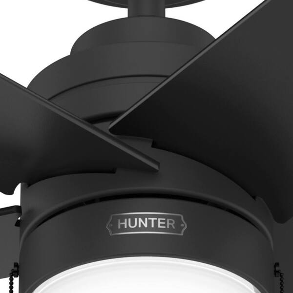 Hunter Jude 44 in. Integrated LED Indoor Matte Black Ceiling Hunter Jude 44 in. Integrated LED Indoor Matte Black Ceiling