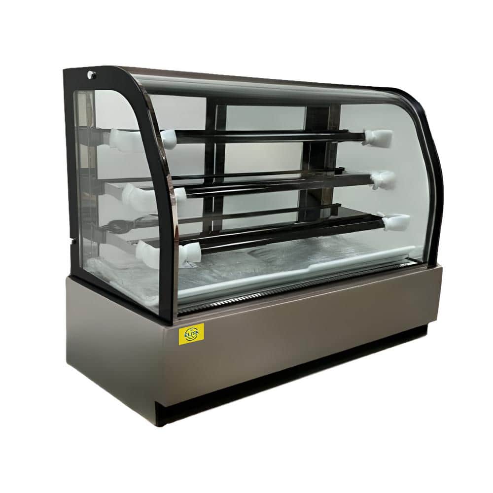 70.8 in. W 23 Cu. Ft. Commercial NSF Refrigerated bakery refrigerator case EL6C in Black