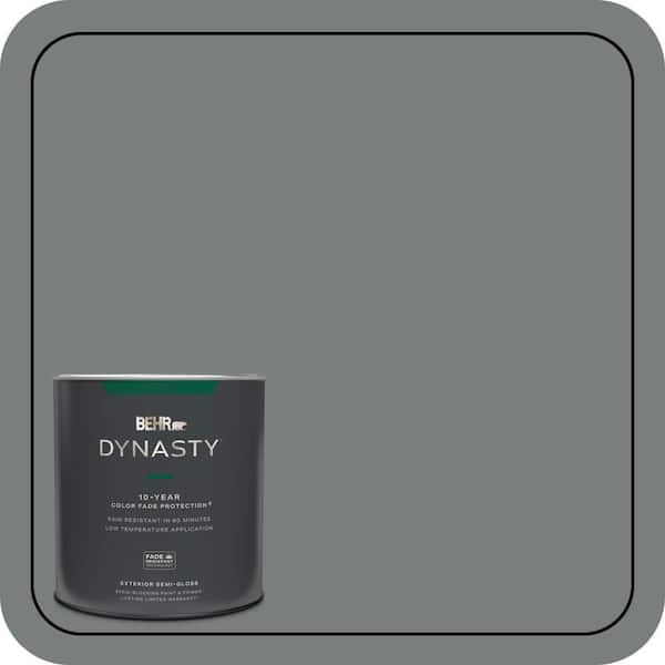 BEHR DYNASTY 1 qt. #PPU25-18 Shutter Gray Semi-Gloss Exterior Stain-Blocking Paint & Primer