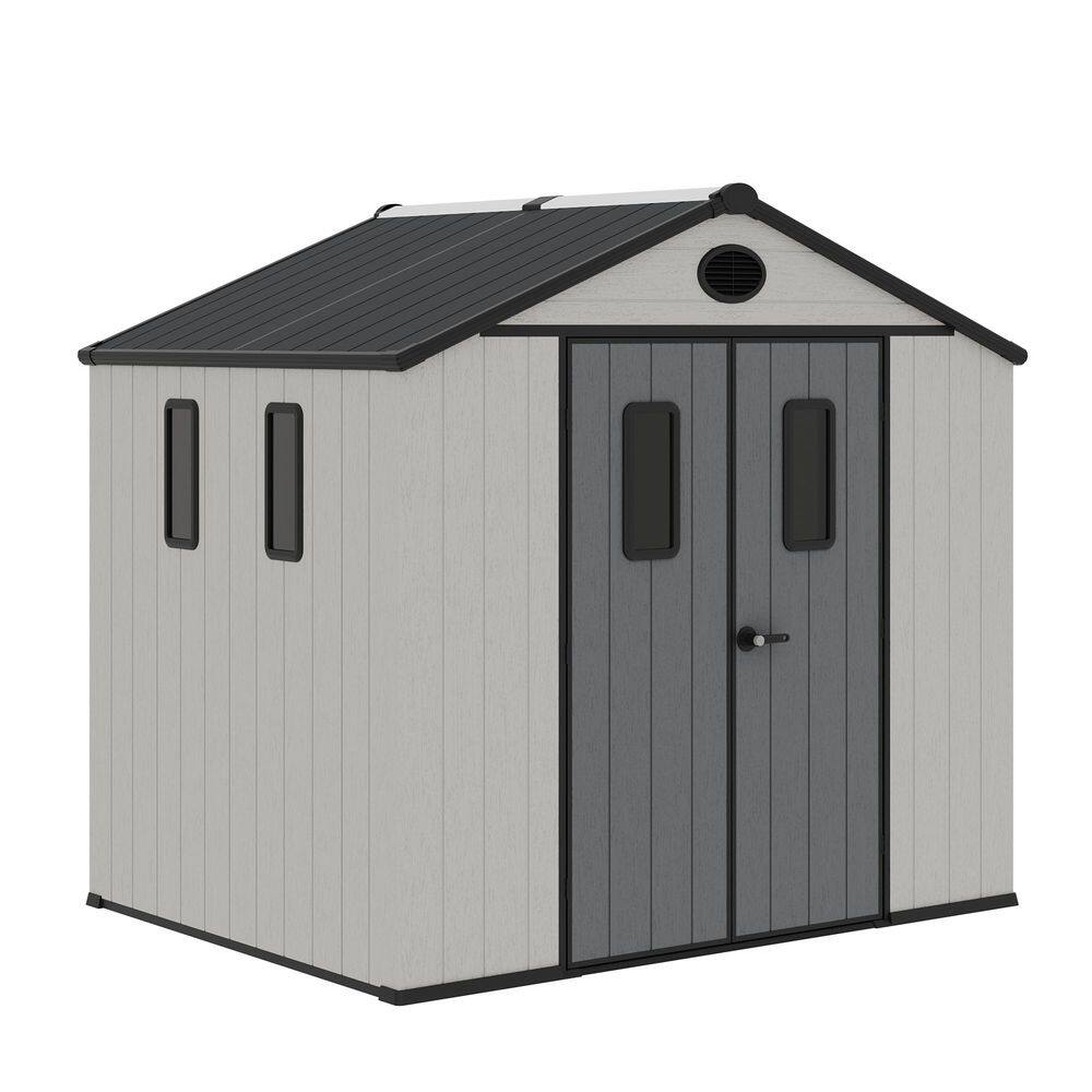 6 ft. x 8 ft. Durable Outdoor Plastic Resin Storage Shed with Floor and Sloping Roof (48 sq. ft. ) price history on PriceWatchPro