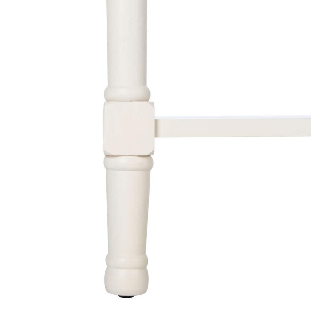 Haines Modern White 2-Drawer Console Table with Carved Details