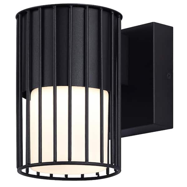 CANARM JAVON LED Integrated Outdoor Lantern Light, Black Finish