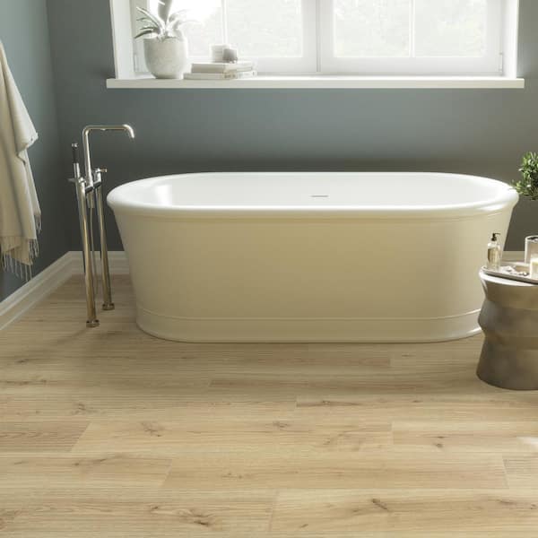Sample - Selva Almond 8 in. x 10 in. Wood Look Porcelain Floor and Wall Tile