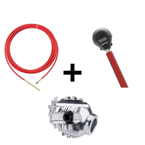 RIDGID FlexShaft Repair Coupling for 5/16 in. (8mm) Cable with Large Retrieval Magnet and Penetrating Ball Head Bundle