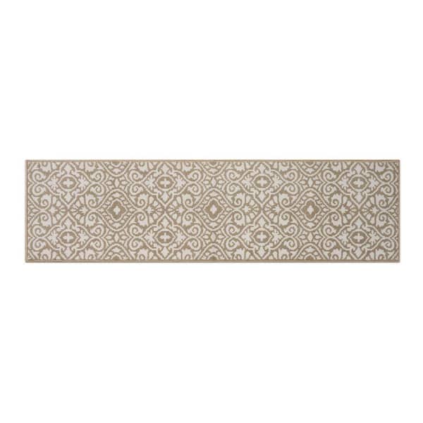 Feya 2-Tone Berber/Ivory 2 ft. x 6 ft. Tufted Persian Polypropylene Runner Rug
