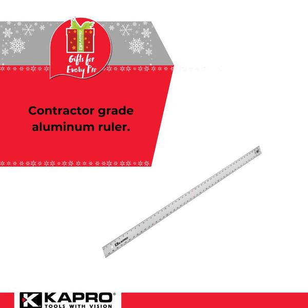 Kapro 24 in. Aluminum Straight Edge with English Graduations 1/16 308-24 -  The Home Depot