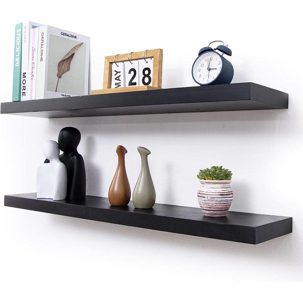 36 in. W x 6.7 in. D x 1.4 in. H Decorative Wall Shelf, Set of 2