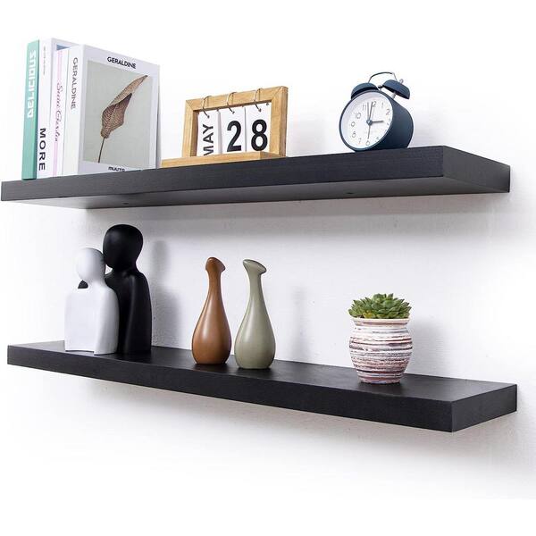 Cubilan 36 in. W x 6.7 in. D x 1.4 in. H Decorative Wall Shelf, Set of 2