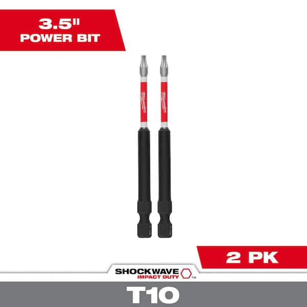 SHOCKWAVE Impact Duty 3-1/2 in. T10 Torx Alloy Steel Screw Driver Bit (2-Pack)