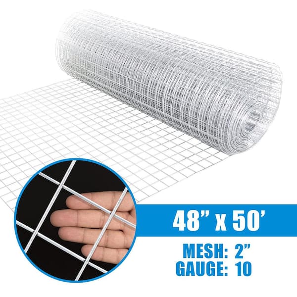 Fencer Wire x 50 10-Gauge Welded Wire Fence with Mesh