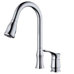 Hillwood Single Handle Pull Down Sprayer Kitchen Faucet in Polished Chrome