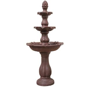 17 Inch Tall Details about   Outdoor Indoor Tiering Pots Fountain Brown Decor 