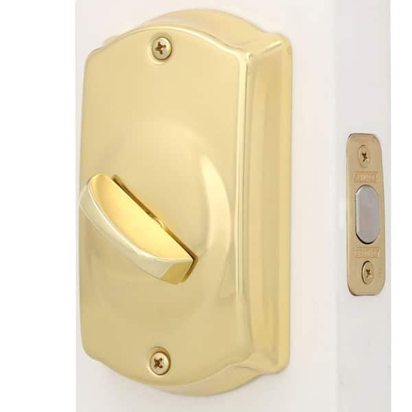 Schlage / BE365 Camelot Keypad Deadbolt with Accent Passage Lever /  Lifetime Bright Brass / FBE365CAM-ACC505