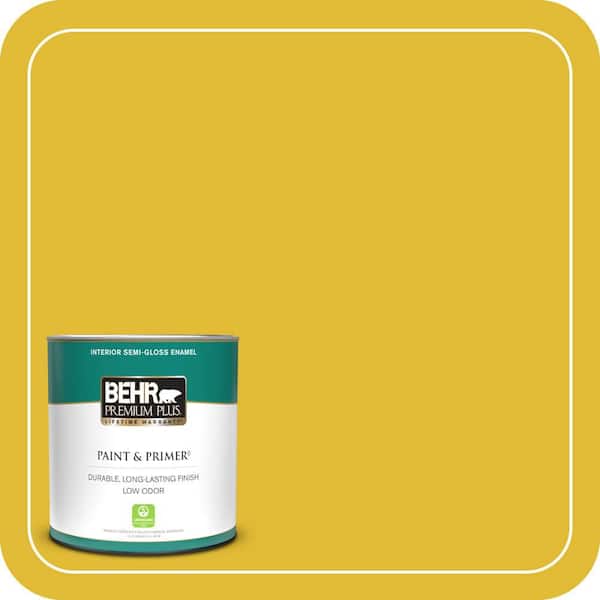 BEHR PREMIUM PLUS 1 qt. #P310-7 Solarium Semi-Gloss Enamel Low Odor Interior Paint & Primer