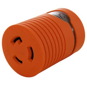 AC WORKS 1ft NEMA 14-30P to NEMA 6-20R with Breaker 20-Amp 4-wire To 3-wire  Grounding Single To Single Orange Basic Flexible Adapter in the Adapters &  Splitters department at