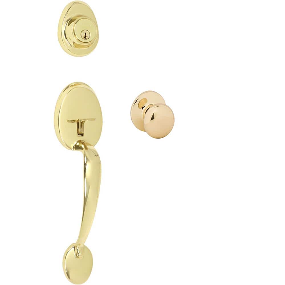 Tralee Polished Brass Double Cylinder Deadbolt Entry Door Handleset price history on PriceWatchPro