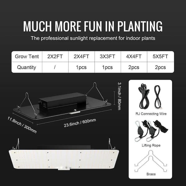 SVOPES 200 W LED Growth Light, Full Spectrum Adjustable, Samsung