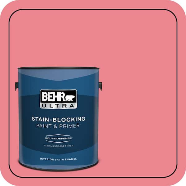 BEHR ULTRA 1 gal. #130B-5 Bridesmaid Extra Durable Satin Enamel Interior Paint & Primer