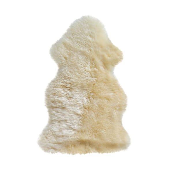 New Zealand Gold 2 ft. x 3 ft. Single Sheepskin Area Rug