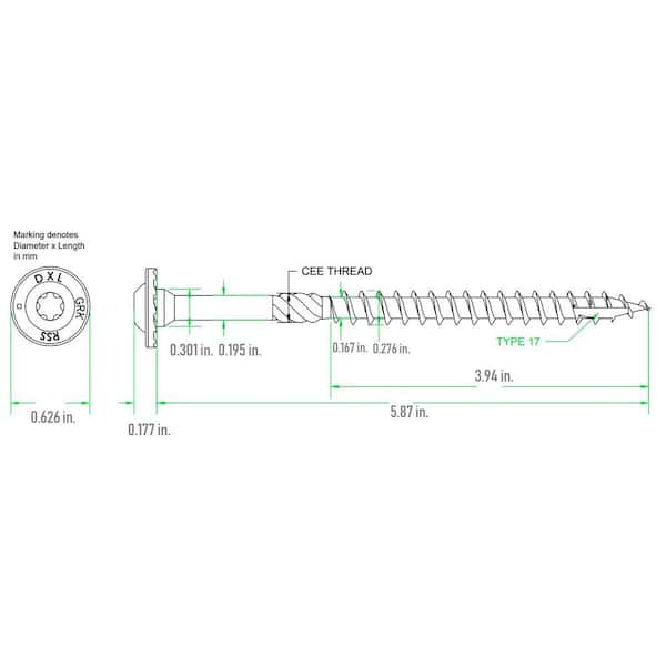 5/16 in. x 6 in. Star Drive Low Profile Washer Head Wood Screw (25-Pack)