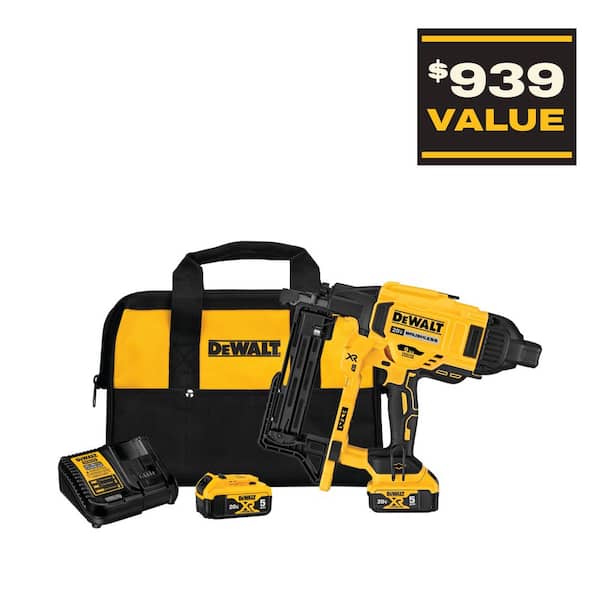 20V MAX Lithium-Ion 9-Gauge Cordless Fencing Stapler Kit with (2) 5.0Ah Batteries, Charger and Bag