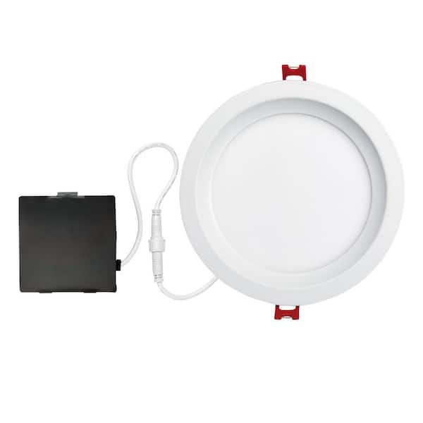 Globe Electric Designer Slim Glare Control 6 in. White Integrated LED Recessed Kit