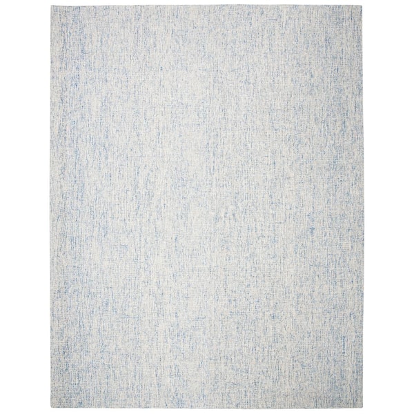 SAFAVIEH Abstract Ivory/Blue 8 ft. x 10 ft. Geometric Speckled Area Rug