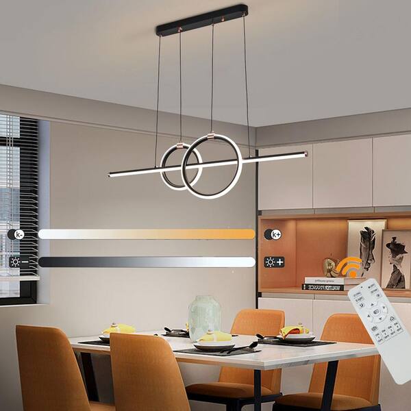 OUKANING 45-Watt Modern Double Ring Design Dimmable
