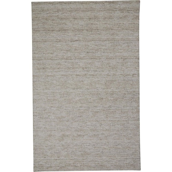 HomeRoots 5 ft. x 8 ft. Taupe Solid Color Area Rug