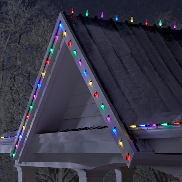 100 Count Multi-Colored Transparent C9 LED Lights Heavy Duty