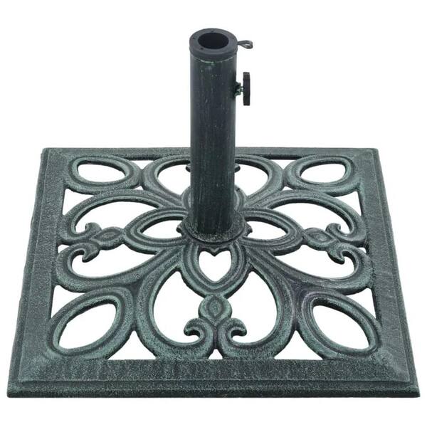 ITOPFOX 13 in. Umbrella Base in Green Cast Iron H2PH019OT053
