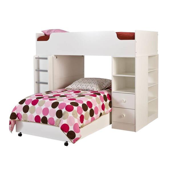 South Shore Logik 4-Piece Pure White Twin Kids Bedroom Set