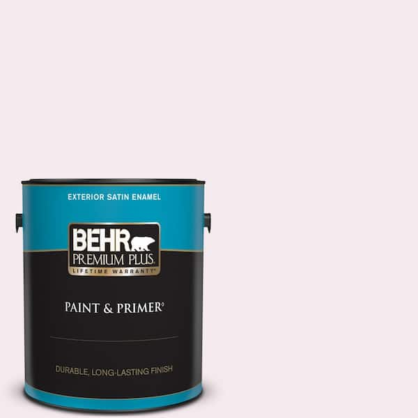 BEHR PREMIUM PLUS 1 gal. #690C-1 Sweet Illusion Satin Enamel Exterior Paint & Primer