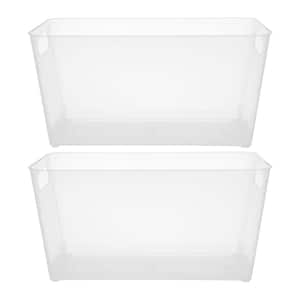 Storage Made Simple Organizer Bin with Handles in Clear (Set of 2)