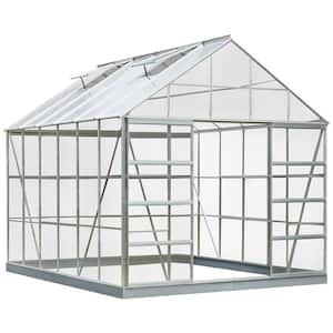 144 in. W x 130 in. D x 123 in. H Walk-in Hobby Greenhouse for Plants, Aluminum Green House with Adjustable Roof Vent