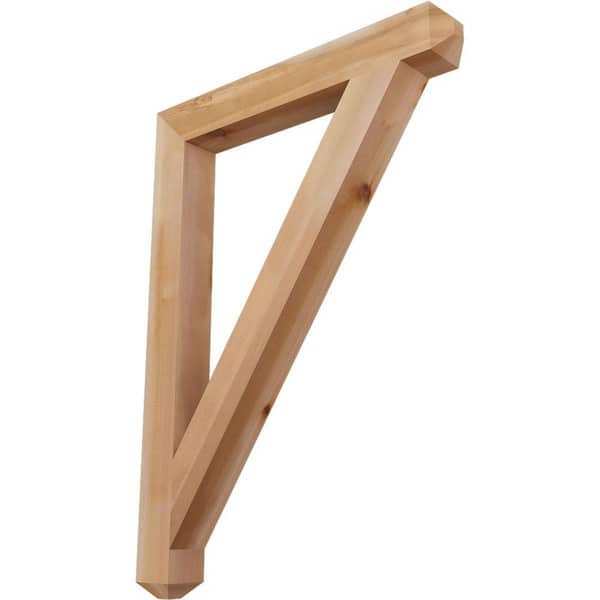 Ekena Millwork 3.5 in. x 44 in. x 32 in. Western Red Cedar Traditional Craftsman Smooth Bracket