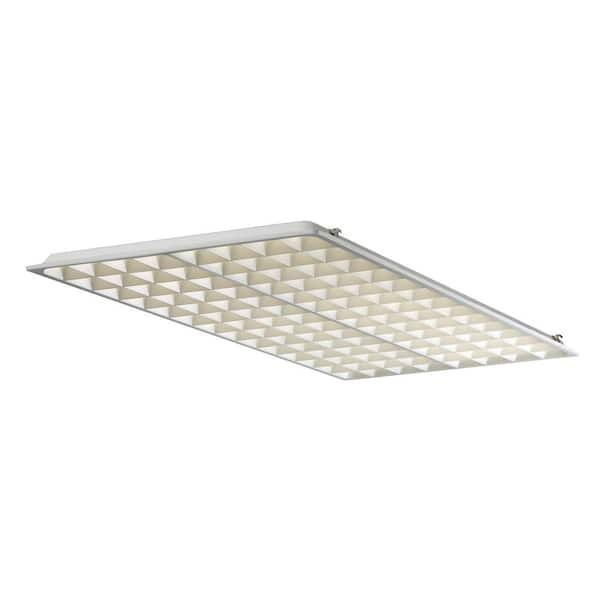 Nonglare 2 ft. x 4 ft. 45W 5000 Lumen Integrated LED Parabolic Troffer with Light Cell Grid for Grid Ceilings 4000K