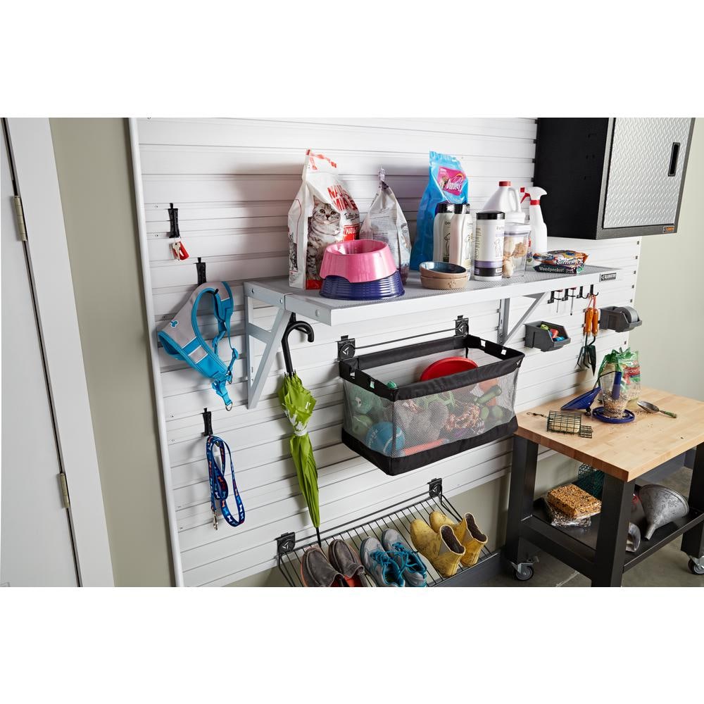 45" Heavy Duty Steel Mesh Wall Shelf in Hammered Granite