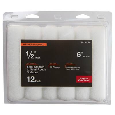  How many stars would you give 6 in. x 1/2 in. Shed Resistant White Woven Mini Paint Roller (12-Pack)?