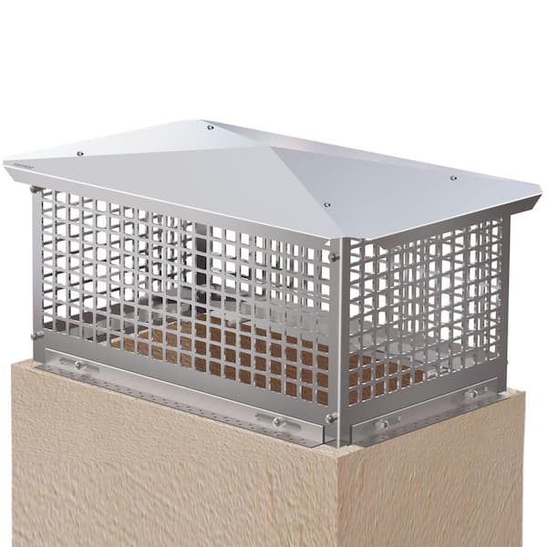 VEVOR Chimney Cap 13 in. x 21 in. Flue Caps 304 Stainless Steel Fireplace Chimney Cover Chimney Flue Cover