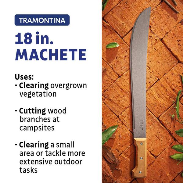 Tramontina 23" Carbon Steel Bush Machete – 18" Blade, Made In Brazil, 26616018