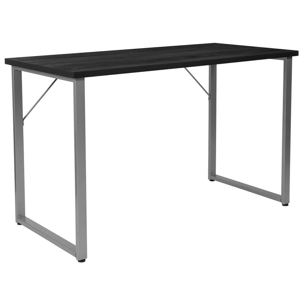 Carnegy Avenue 47.3 in. Rectangular Black Computer Desks with Storage CGANAN214552BLHD The