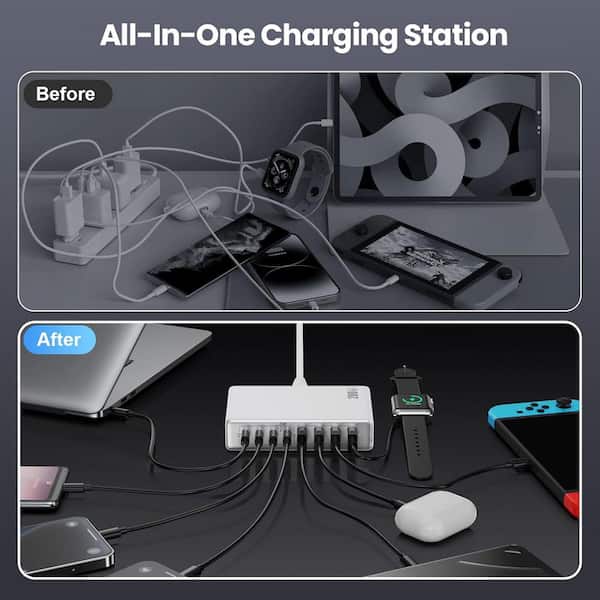 ICY BOX Chargeur USB-C 20W Double Port - Bloc Alimentation PD 3.0 & QC 3.0 - IB-PS102-PD - Noir Compact