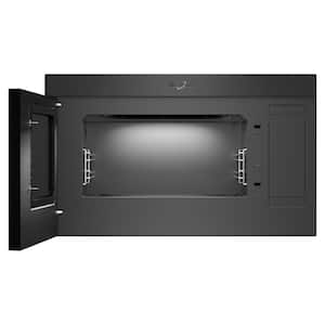 30 in. 1.1 cu. ft. Air Fry Over-the-Range Flush Built-In Microwave in Black Stainless Finish
