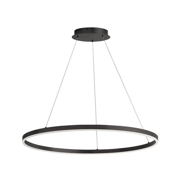 Dainolite Circulo 1 Light Matte Black Globe Integrated LED Pendant Light